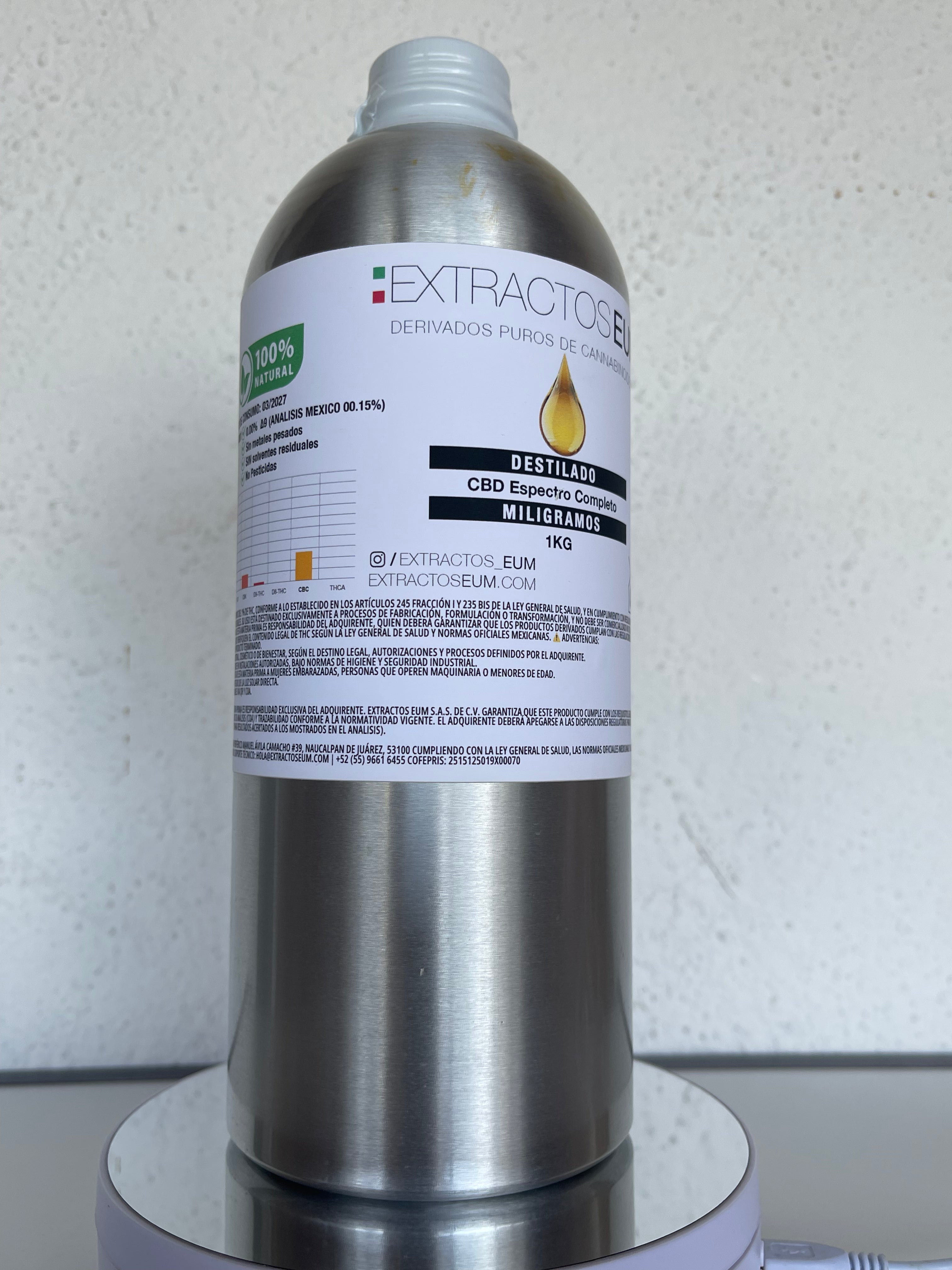 CBD Destilado Espectro completo.